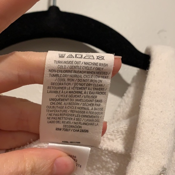 Victoria’s Secret PINK zip up hoodie black & white size small - Picture 5 of 7